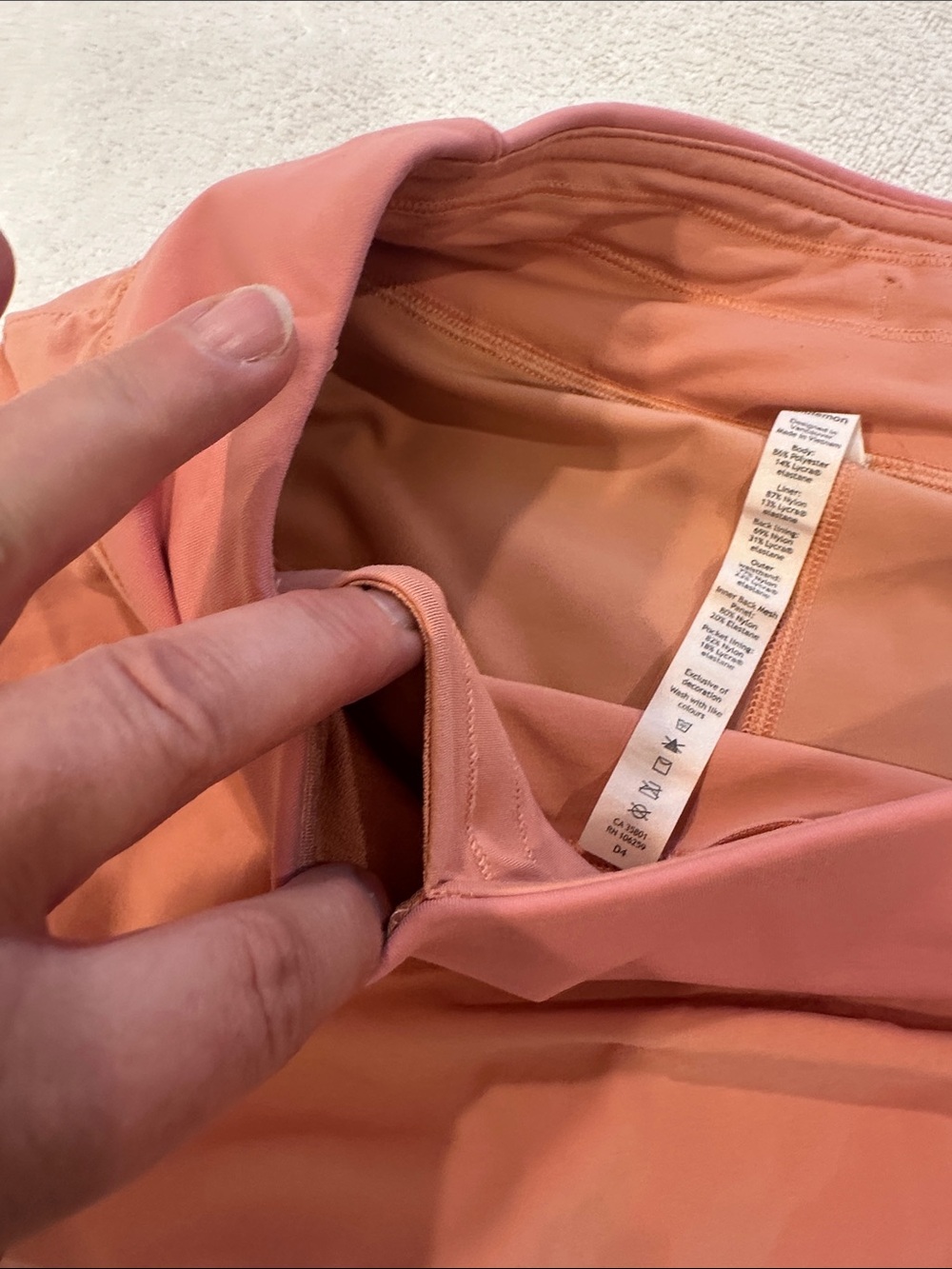 lululemon Play Off The Pleats Peach Athletic tennis Skort/ skirt size 4 - Picture 13 of 16